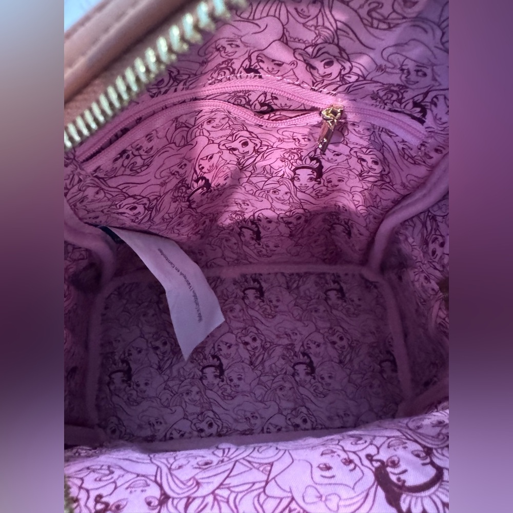 Loungefly Cream Mini Backpack with Pink & Purple Floral Print - Picture 5 of 11
